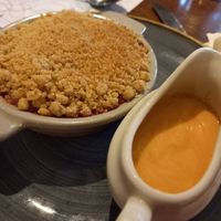 Crumble and custard at The Fox in Caterham