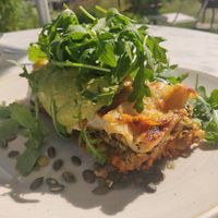 Vegan lasagna at Byvägen35 in Sankt Olof