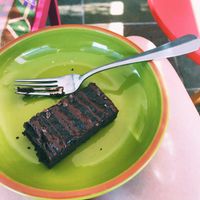 A gooey brownie! at Hullabaloo in Ipswich