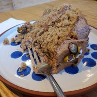 Coffee and pistachio cake at Hullabaloo in Ipswich
