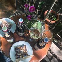 Brownie, wine & beer  at Fein in Frankfurt