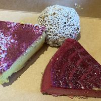Raw vegan cakes   at Sweet Cherubim Restaurant and Bakery in Vancouver