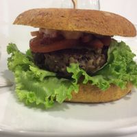 My healthy mushroom burger at Barcode Mitra in Zagreb