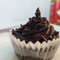 Raw chocolate cupcake at Barcode Mitra in Zagreb