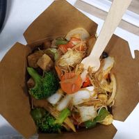 Tofu, veg, rice noodles  at YVR - Rice Tales - C39 in Richmond