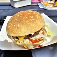 Vegan spicy burger at PEK in Dover