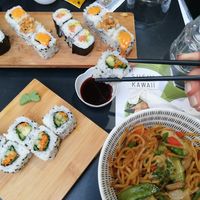 Vegan sushi and noodles at Sushi Kawaii in Montpellier