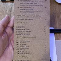 Vegetarian and vegan menu  at Sushi Kawaii in Montpellier