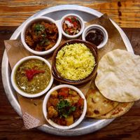 Vegan Thali at Curry Up Now - Hamilton Ave in Palo Alto