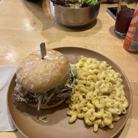 Chinese 5 spice sandwich + side of Mac and cheese  at The Wayside Cafe & Deli in Olympia