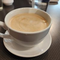 Mocha with oat milk at Lucy's in Grand Rapids