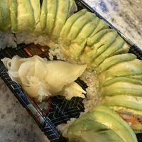 Vegan Caterpillar sushi roll   at Sunny Cafe in Boston