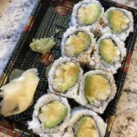 Avocado and cocumber sushi rolls  at Sunny Cafe in Boston
