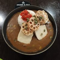 Vegan curry with tofu at Sushi Express in Belgrave
