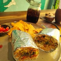 Vegan burrito at Cafecito in Pai
