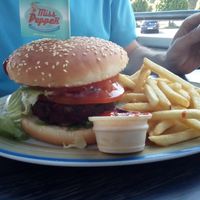 Vegan burger at Miss PeppeR in Wietzendorf