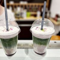 Sakura Matcha Latte at Reiseck in Saarbrucken