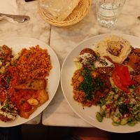 Veggie mezze platters at Libanezza in Antwerpen