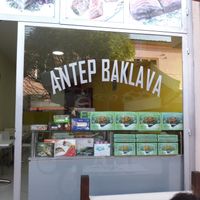 Entrance of the shop at Antep Baklava in Ohrid