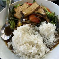 Broccoli and tofu dish - wasn’t the biggest fan, it wasn’t labeled smoky and it’s a very smoky dish  at Naviya's Thai Brasserie in Minneapolis