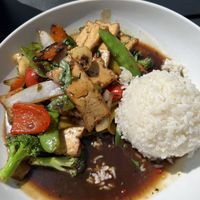 Holy basil supreme stir fry with tofu   at Naviya's Thai Brasserie in Minneapolis