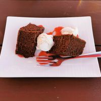Brownie at La Vieille Usine in Perce