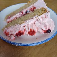 Vegan Berry cake at Socola in Murcia