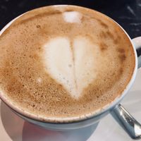 Cafe con leche de avena at Bombon in Madrid