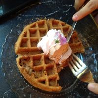 Waffle at Bombon in Madrid