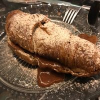 Croissant with vegan nutella at Bombon in Madrid
