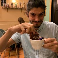 We eat 1 at Bombon in Madrid