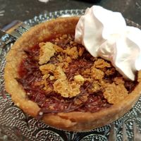 Caramel and strawberry tart at Bombon in Madrid