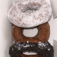 powdered sugar, cinnamon sugar and oreo donuts  at Maverick's Donut Company - Byward Market in Ottawa