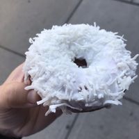 Vegan coconut maple donut  at Maverick's Donut Company - Byward Market in Ottawa