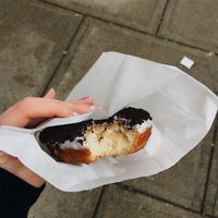 Oreo flavoured donut (vegan) at Maverick's Donut Company - Byward Market in Ottawa