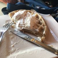 Vegan banana waffle at Cafe Con Todo in Seattle