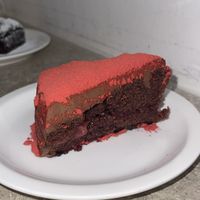 Red velvet!! It was really moist  at Veganique in Seoul