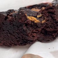 Peanut butter brownie  at Veganique in Seoul