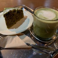 Green tea latte. Ask for soy milk! at Veganique in Seoul