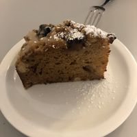 Apple crumble cake at Veganique in Seoul