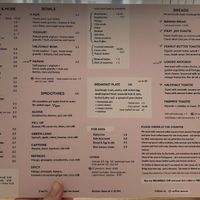 Menu at Coffee & Waves in Lagos