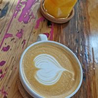 Cappuccino and orange juice at Coffee & Waves in Lagos