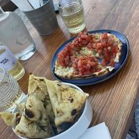 Focaccia Aioli & bruschetta  at Arte Bianca in Aljezur