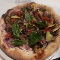 Vegan pizza : good but the tomato sauce is missing for me at Arte Bianca in Aljezur