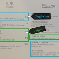 Salads and pasta at Arte Bianca in Aljezur