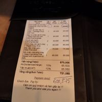 The bill at Rice Field  in Ho Chi Minh City