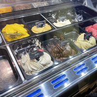 Mango and Strawberry sorbet are vegan at Marshall's Gelato in Sarajevo