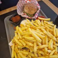 Medium fries, tooooo big for 2 people at Frituur Tartaar in Ghent