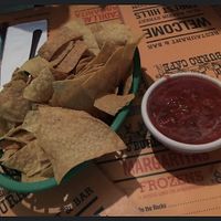 Chips and salsa  at 5 Burro Cafe in Forest Hills