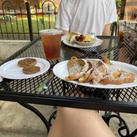 Vegan French toast is to die for!!! Perfect brunch spot!!! at Mokabe's Coffeehouse in St Louis